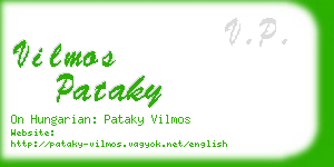 vilmos pataky business card